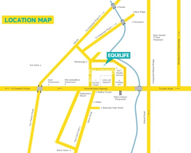 Pristine Equilife Homes Location Image