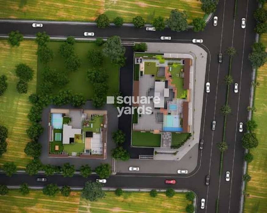 Pristine-ILife_an aerial view of a city with a large building