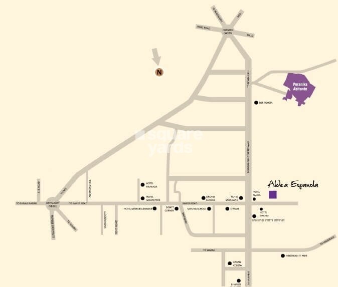 Puranik Aldea Espanola Location Image