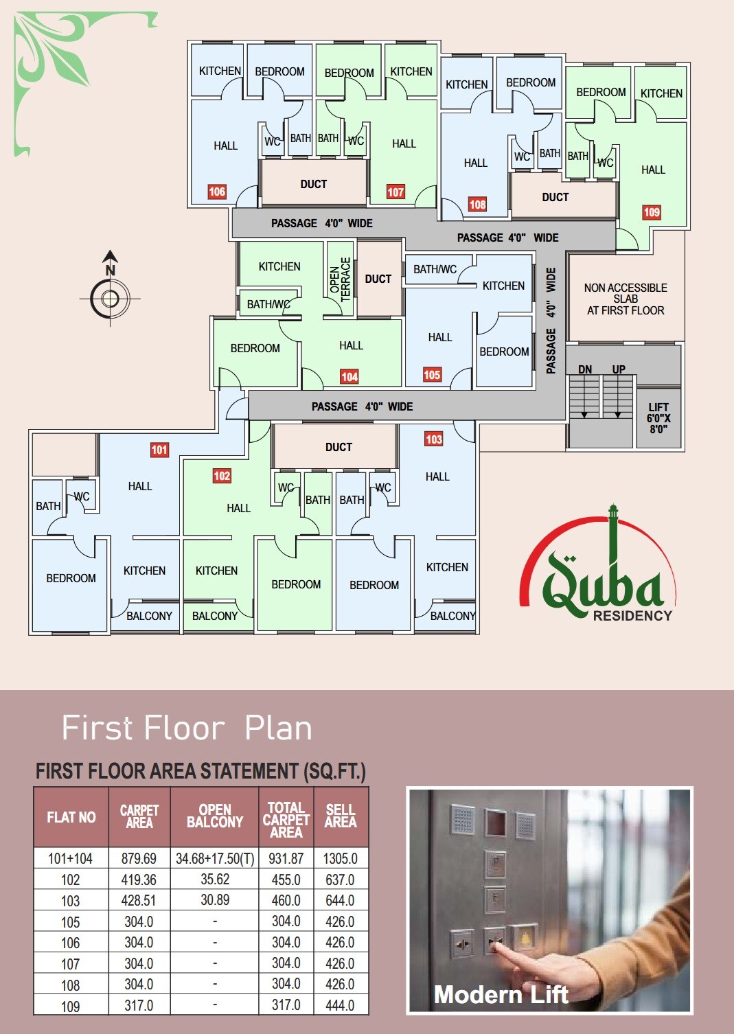 Quba Residency Floor Plans