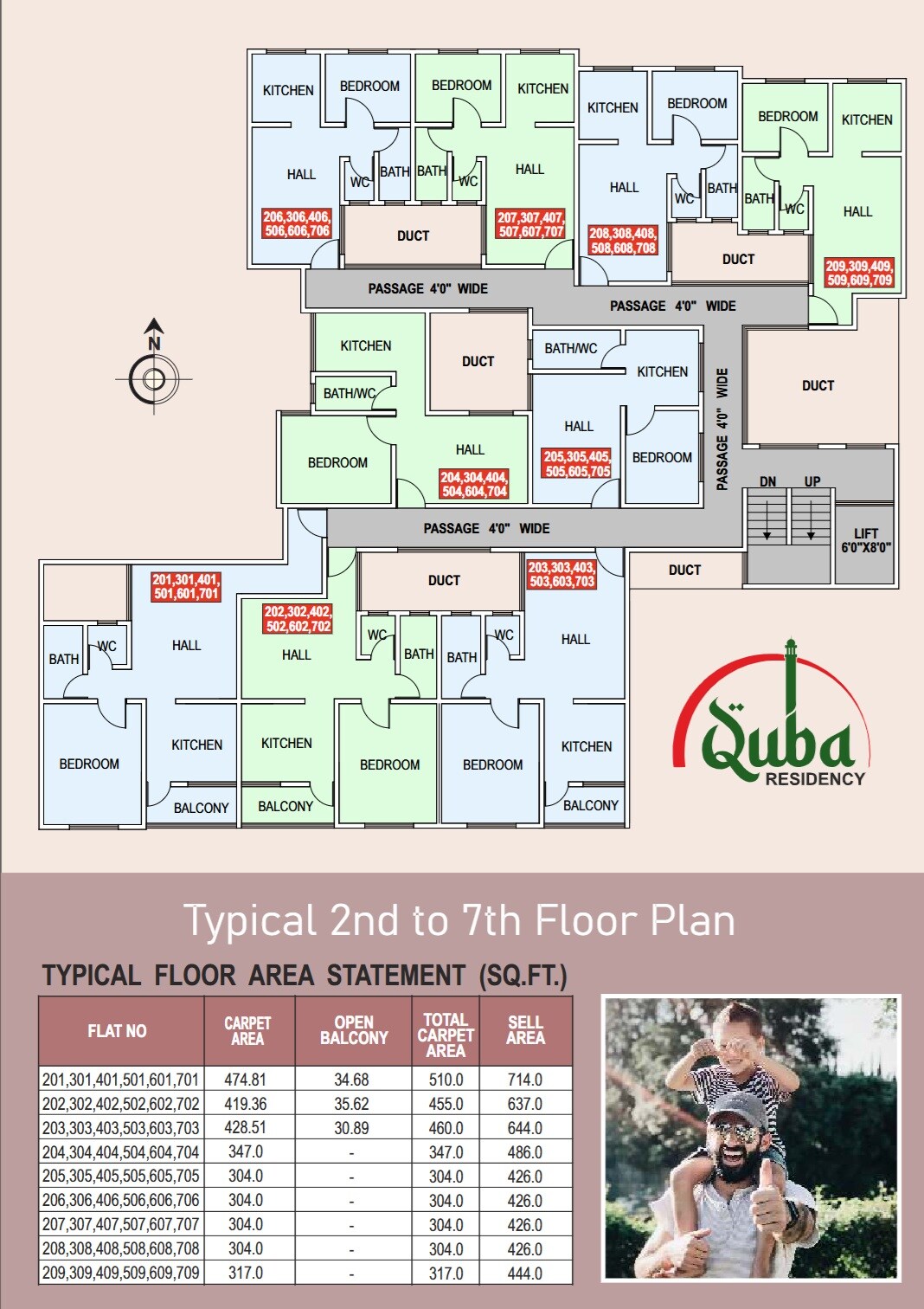 Quba Residency Floor Plans
