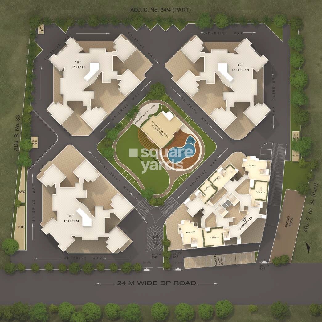 Rachana-Beverly-Hills_an aerial view of a field with a large building