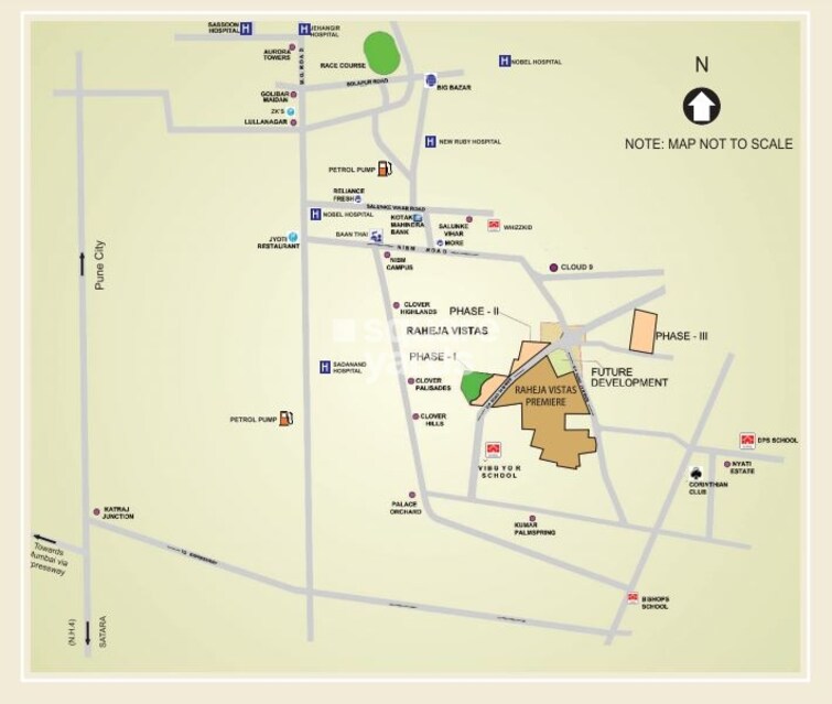 Raheja Vistas Phase 3 Location Image