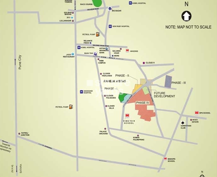 Raheja Vistas Phase II Location Image