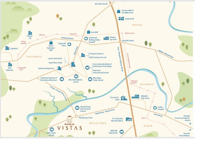 Raheja Vistas Location Image
