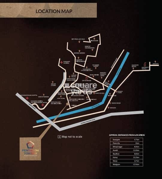 Raichandani Pentagon Towers Location Image