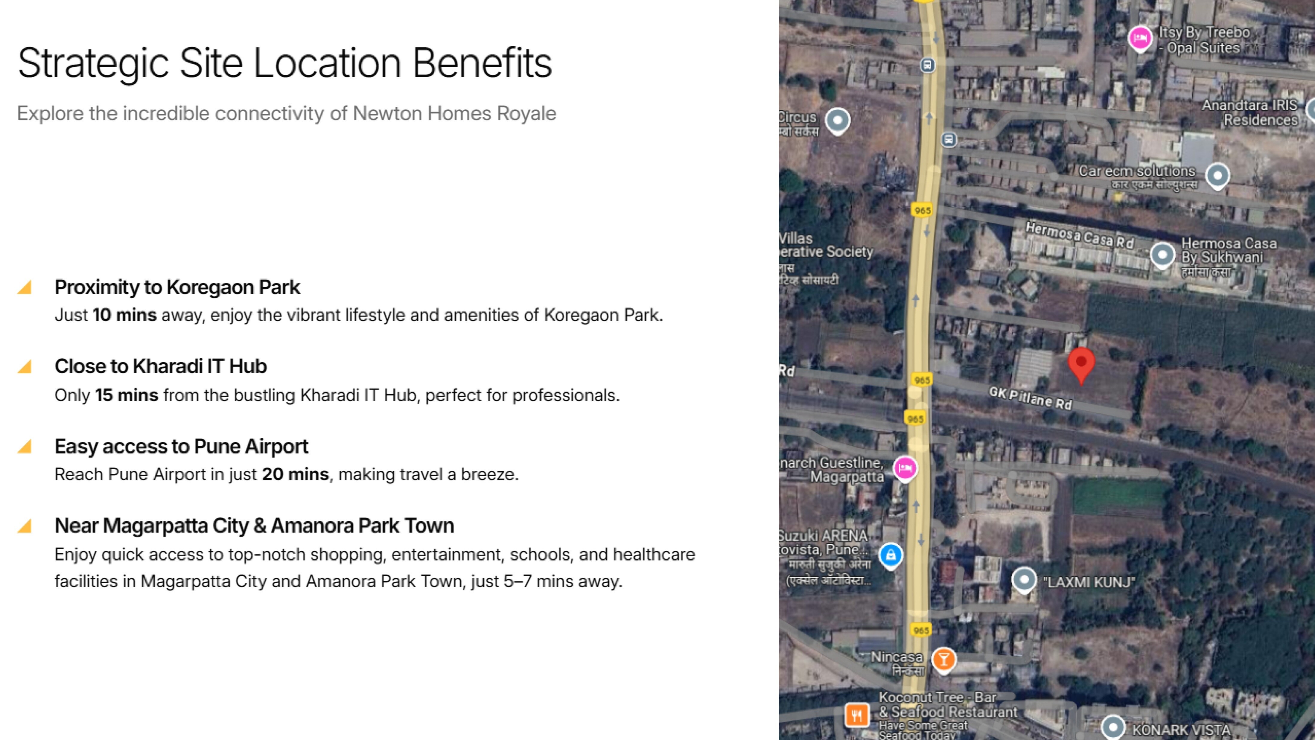 Ravima Newton Homes Mundhwa Location Image
