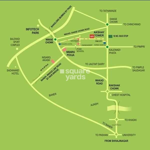 RK Lunkad Akshay Tower Location Image