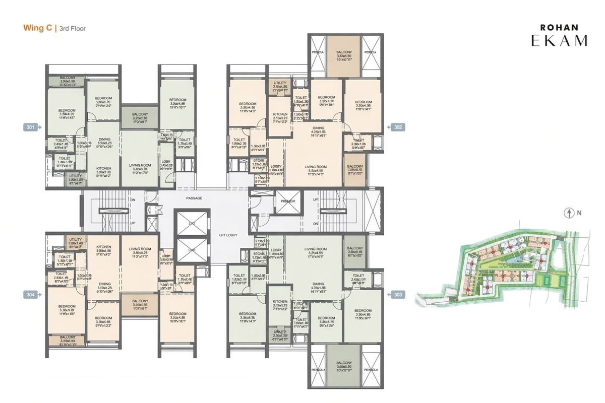Rohan Ekam Floor Plans 2