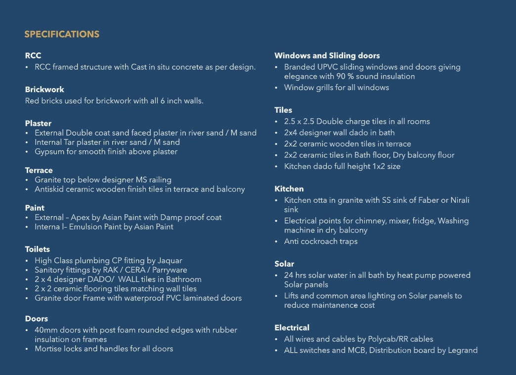 Royal Vrundavan Specification