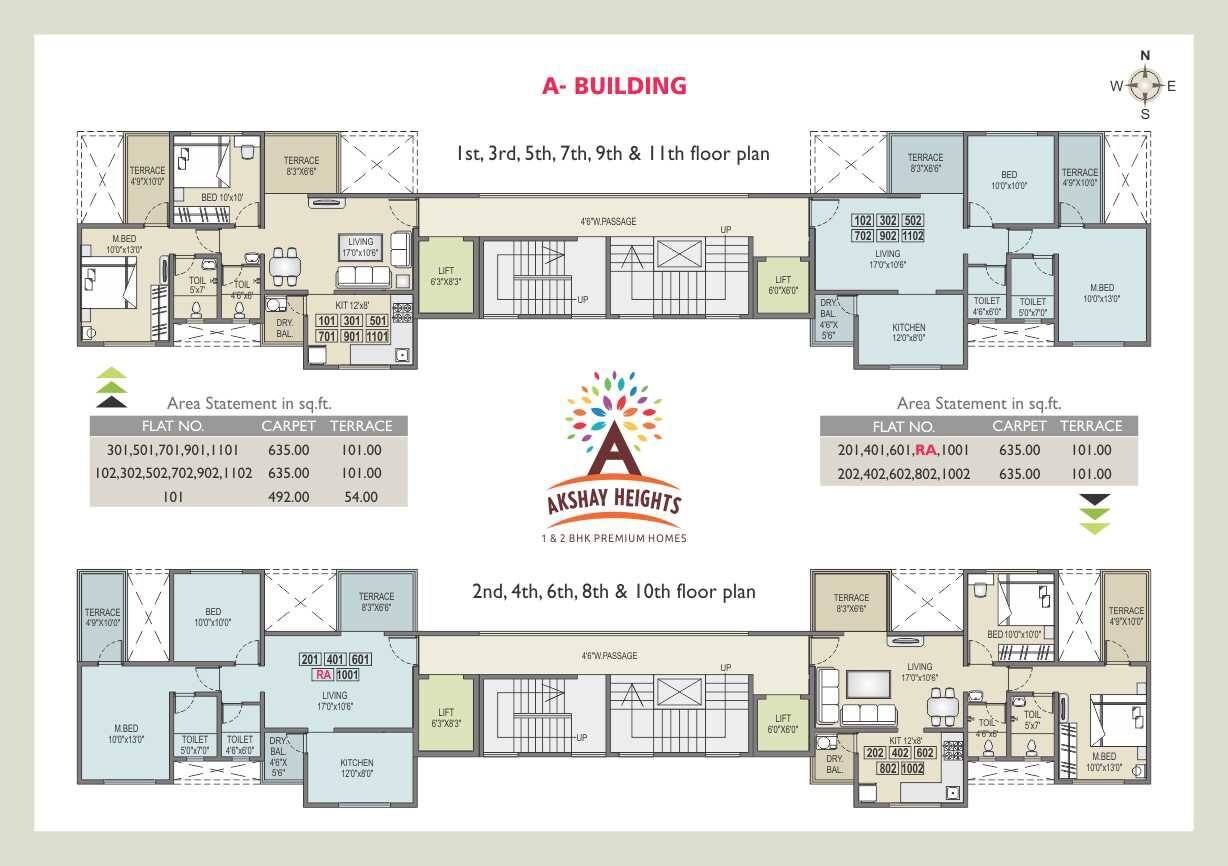 RR Akshay Heights Floor Plans 1