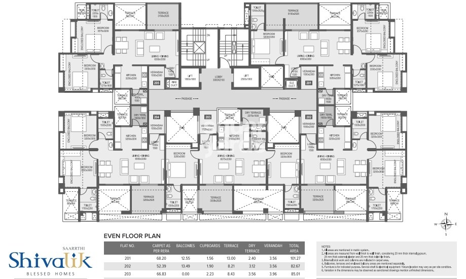 Saarrthi Shivalik Floor Plans