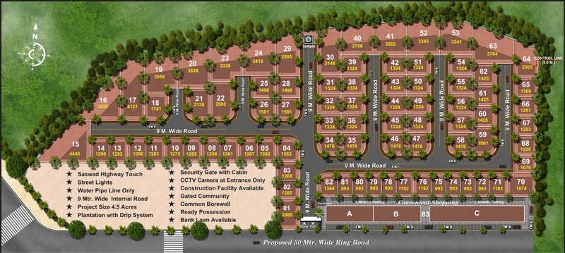 Sable-Sangameshwar-Villa_an aerial view of a variety of tropical themed golf courses