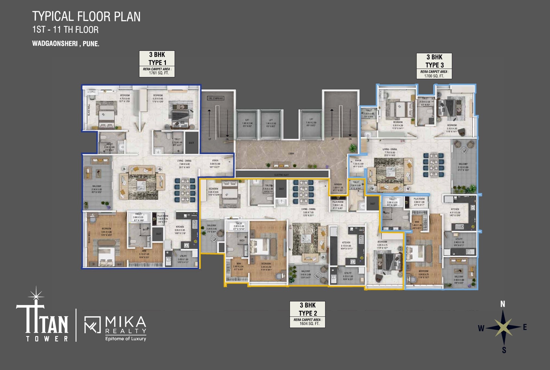 Sankalp Titan Towers Floor Plans