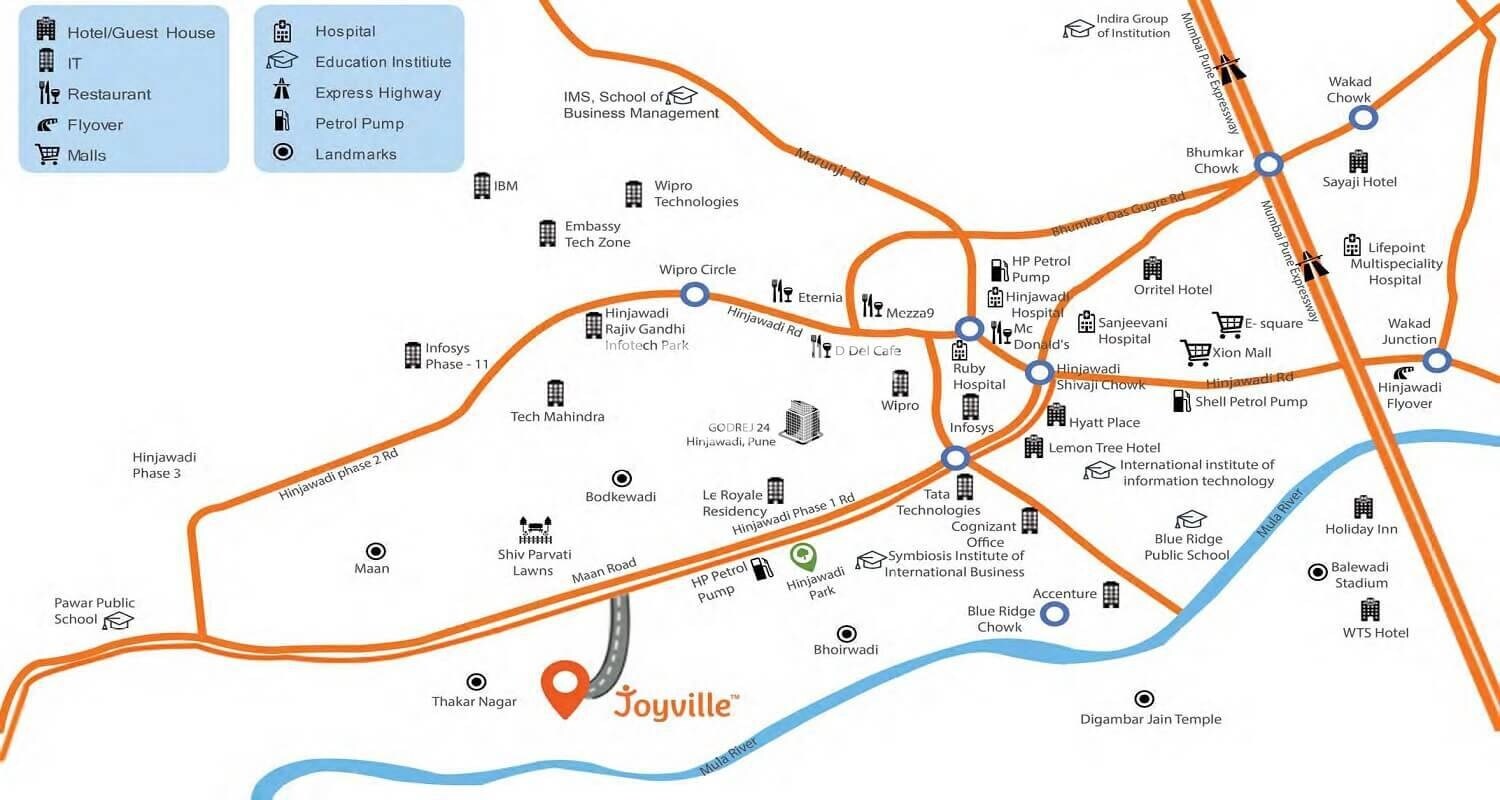 Shapoorji Pallonji Joyville Hinjewadi Phase 3 Location Image