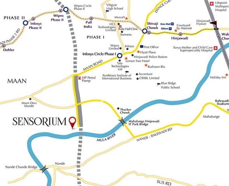 Shapoorji Pallonji Sensorium Location Image