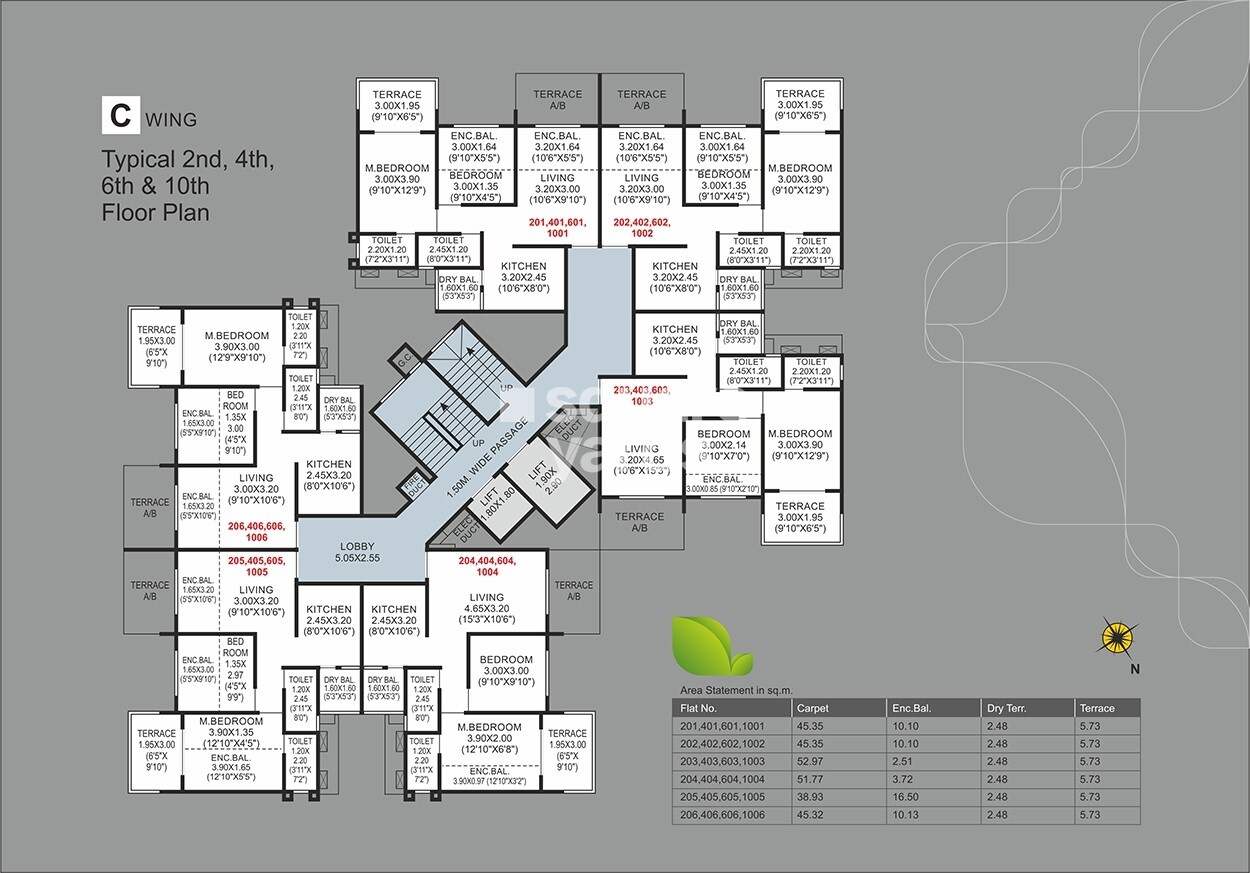 Shree Rajlaxmi Greens Wing C Floor Plans