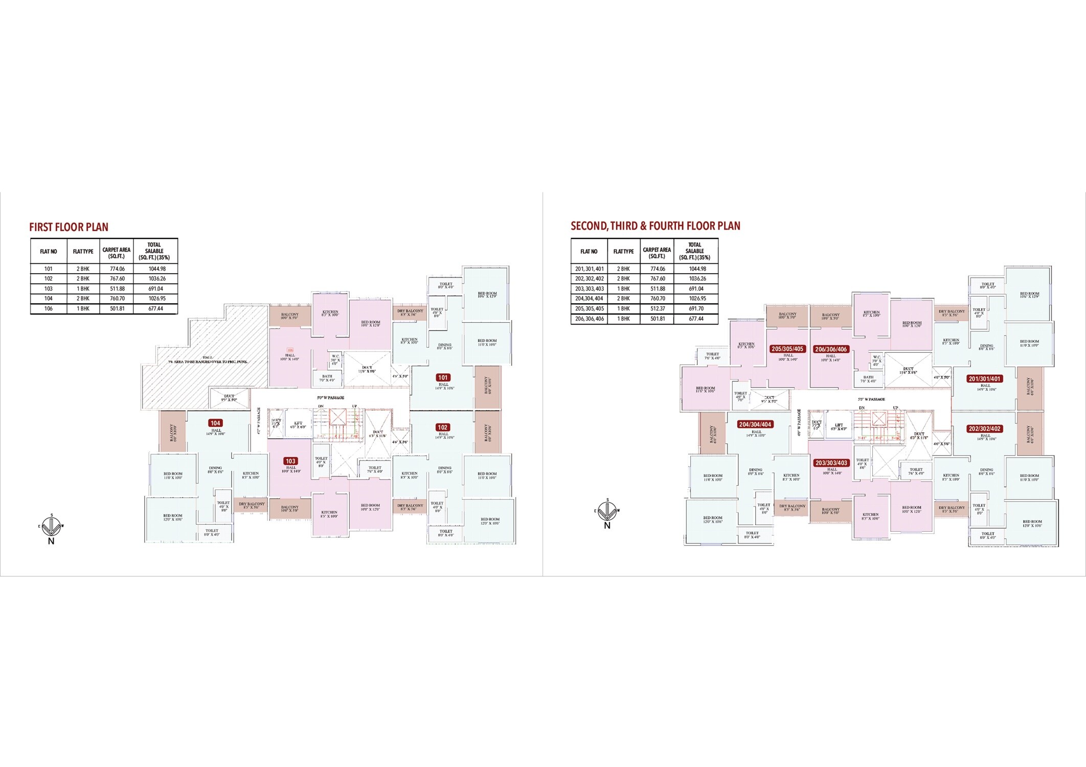 Shree Sumedhraj Hill View Floor Plans