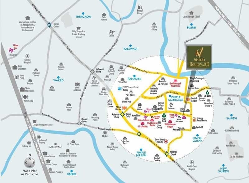 Siddhivinayak Vision Boulevard Location Image