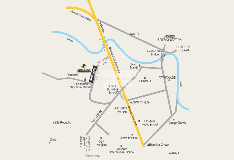 Silveroak Shriyans Apartment Location Image