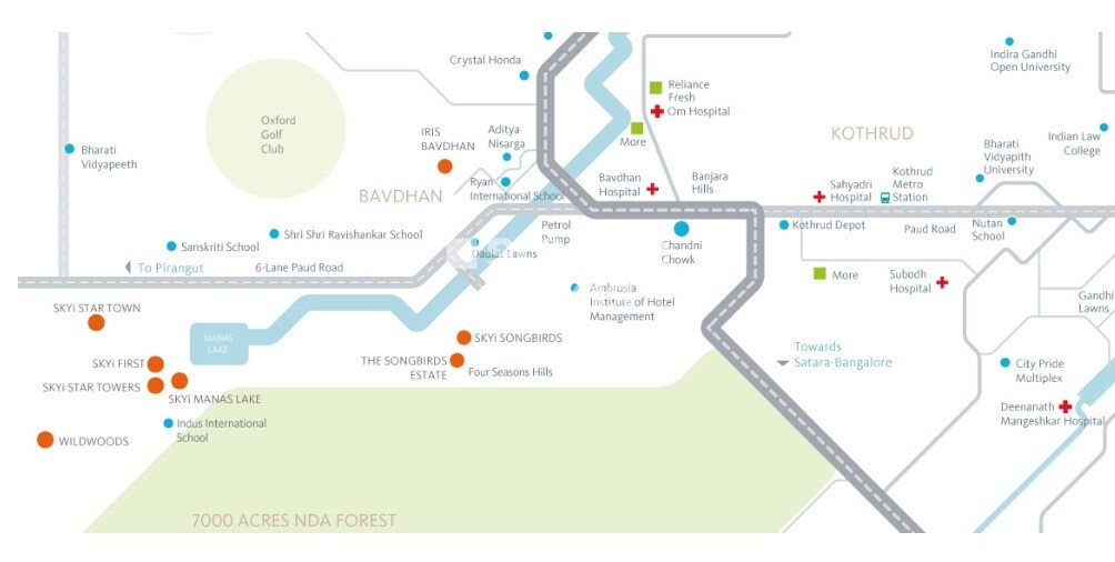 SKYi Iris Bavdhan Location Image