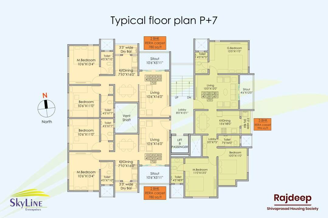 Skyline Rajdeep Floor Plans