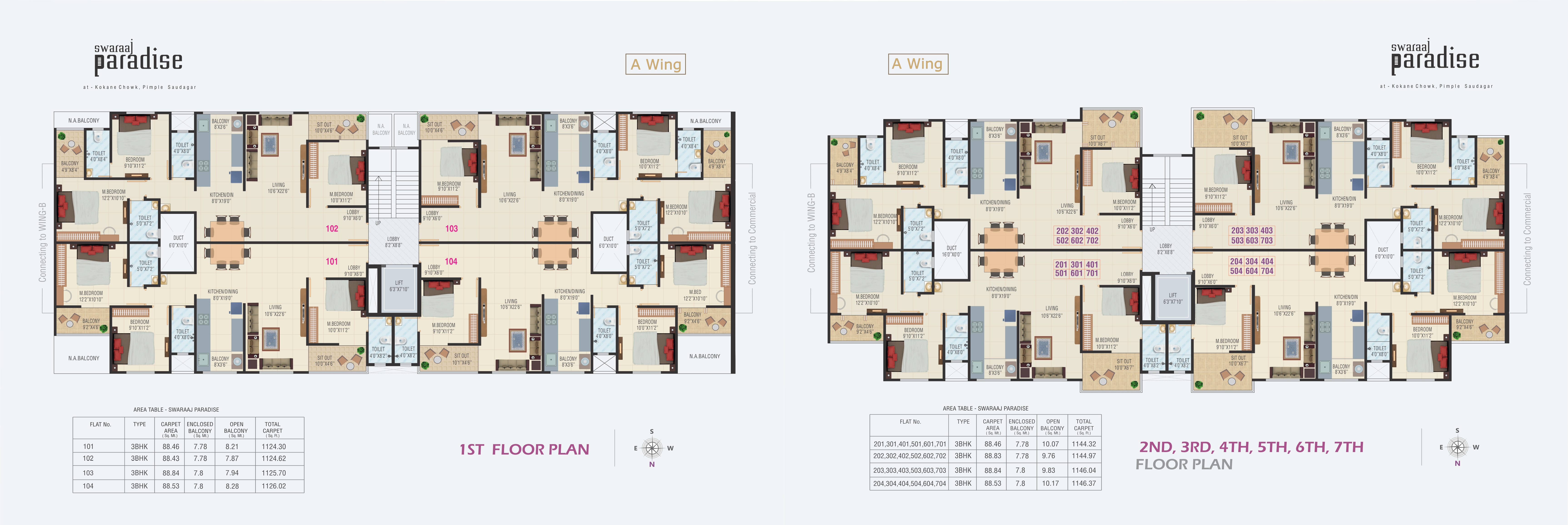 Swaraaj Paradise Floor Plans