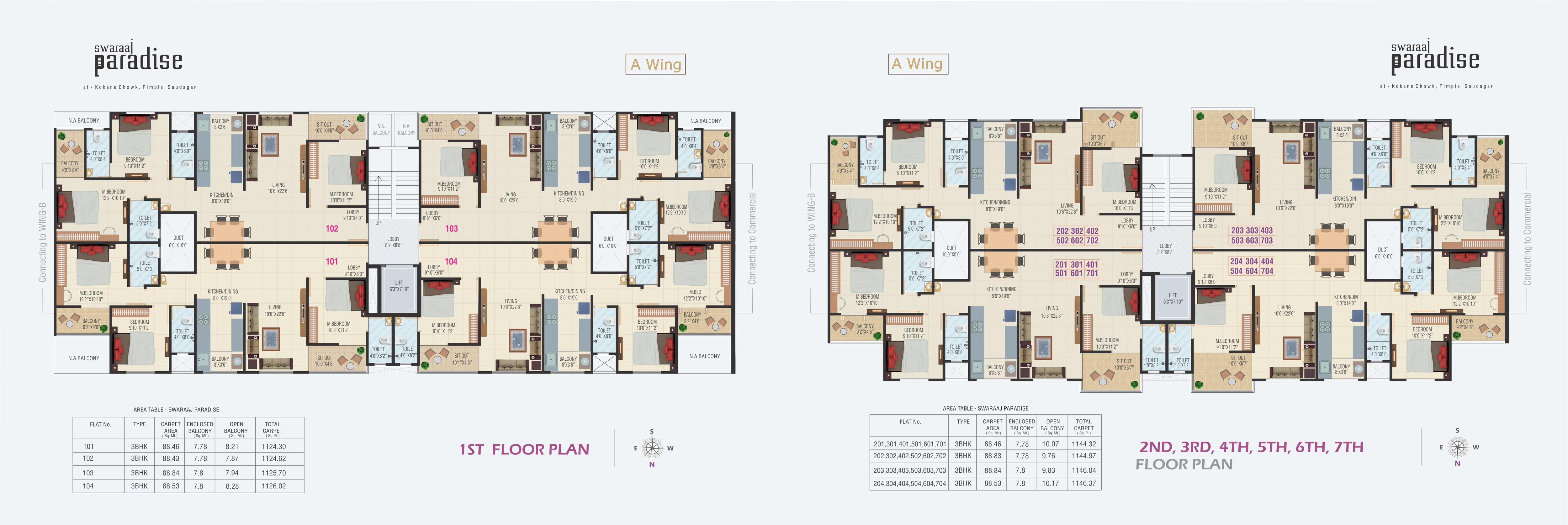 Swaraaj Paradise Floor Plans