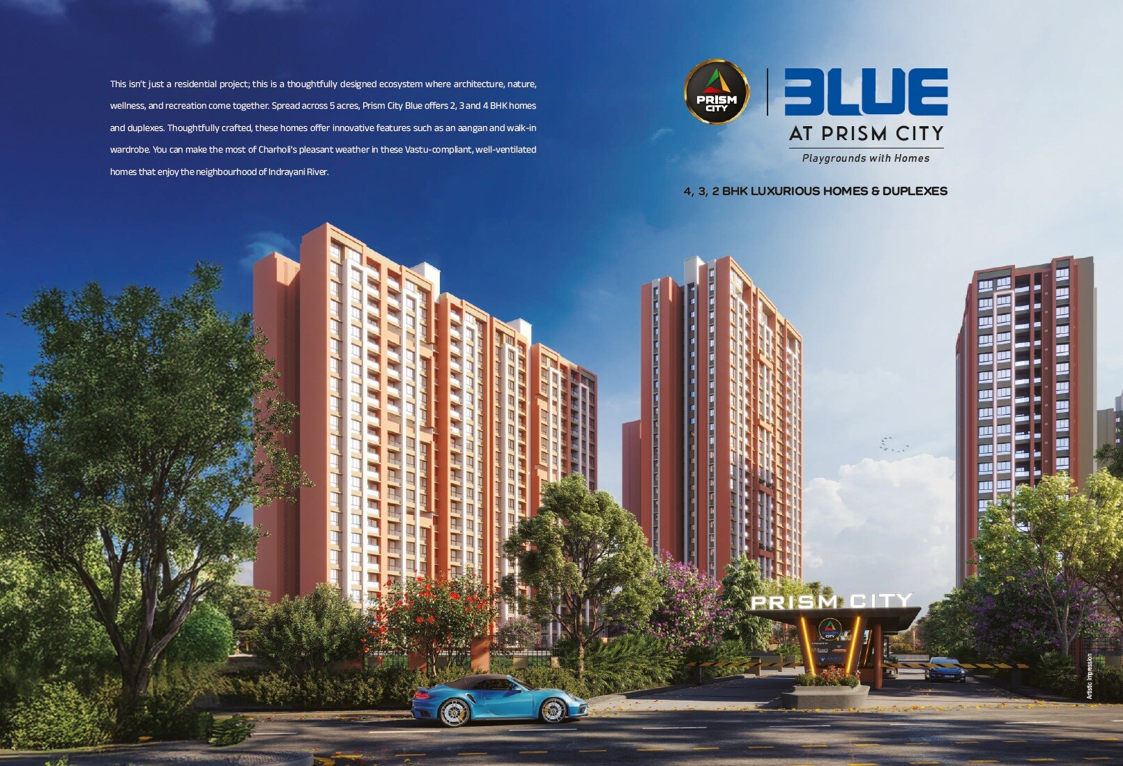 Swastik Prism City Blue