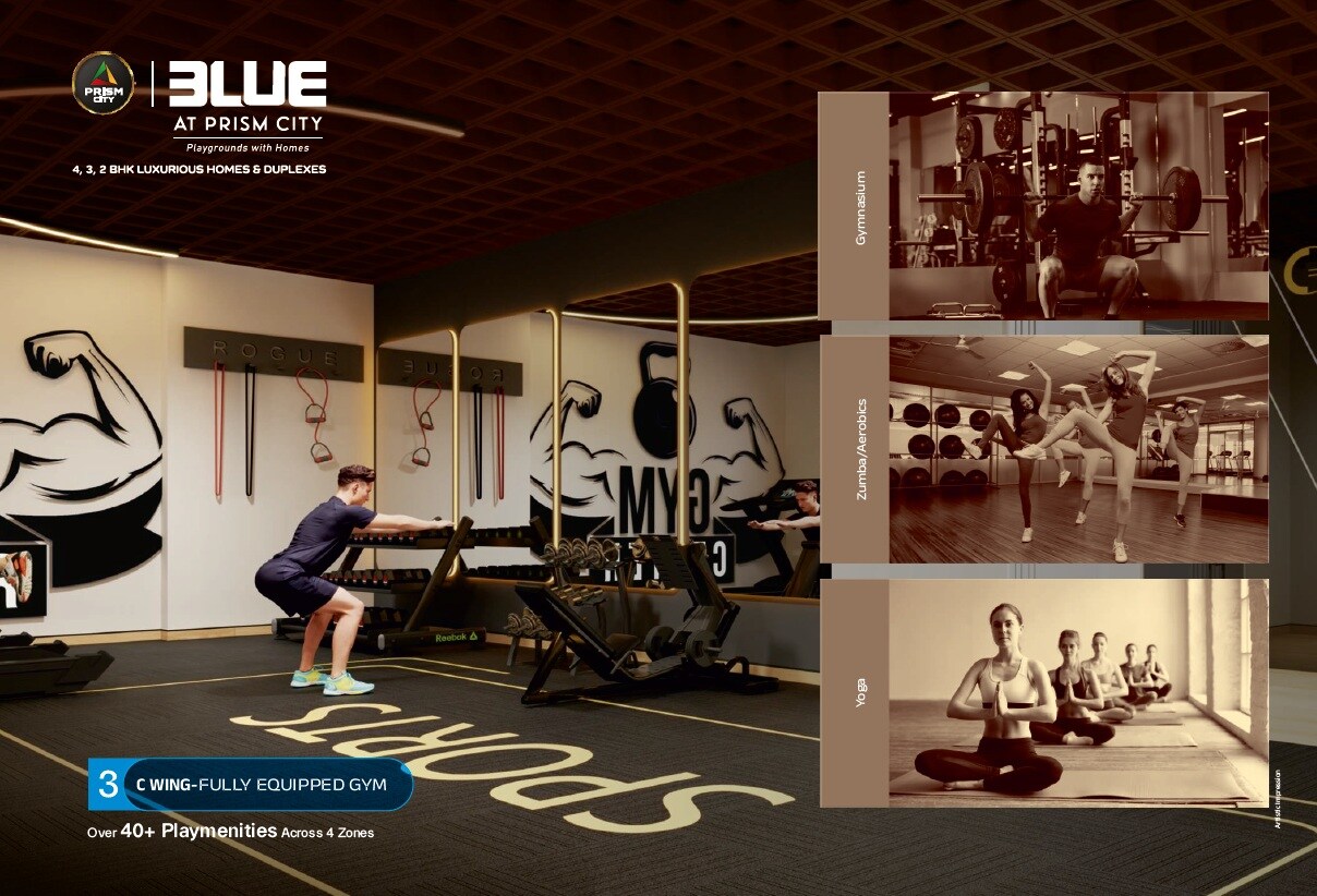 Swastik Prism City Blue Gymnasium Image