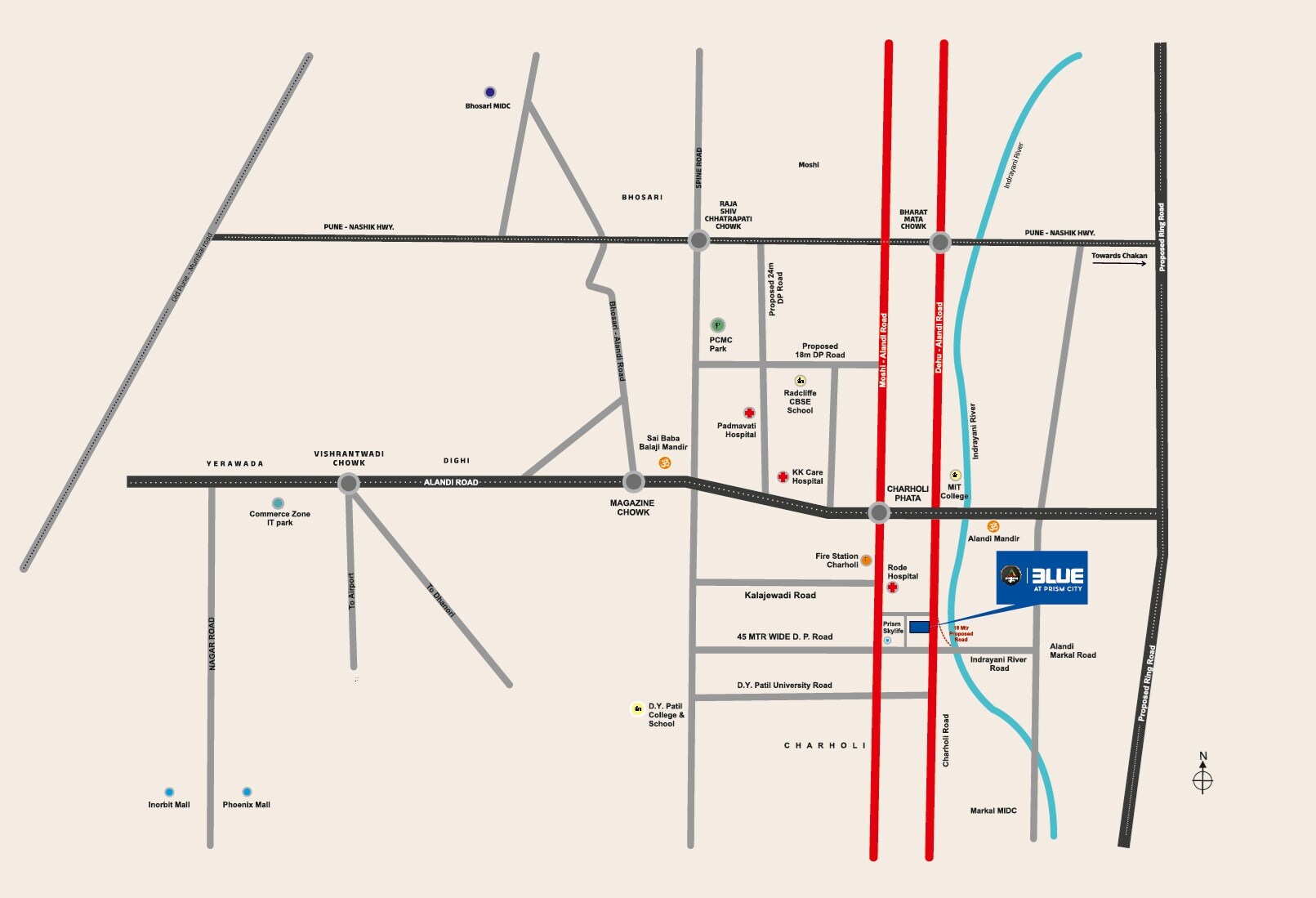 Swastik Prism City Blue Location Image