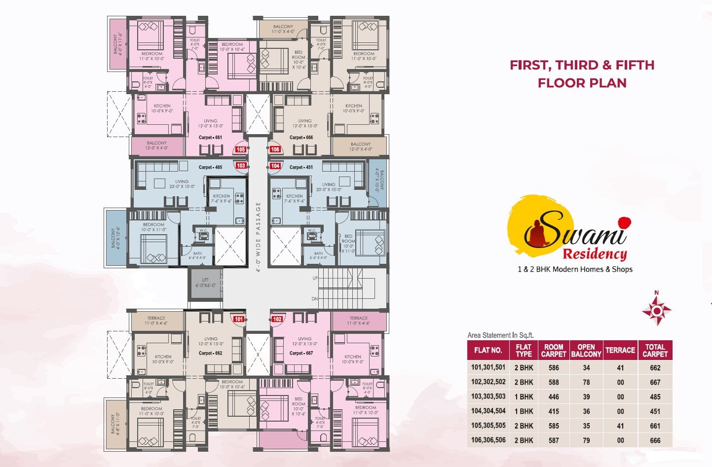 Tejas Swami Residency Floor Plans