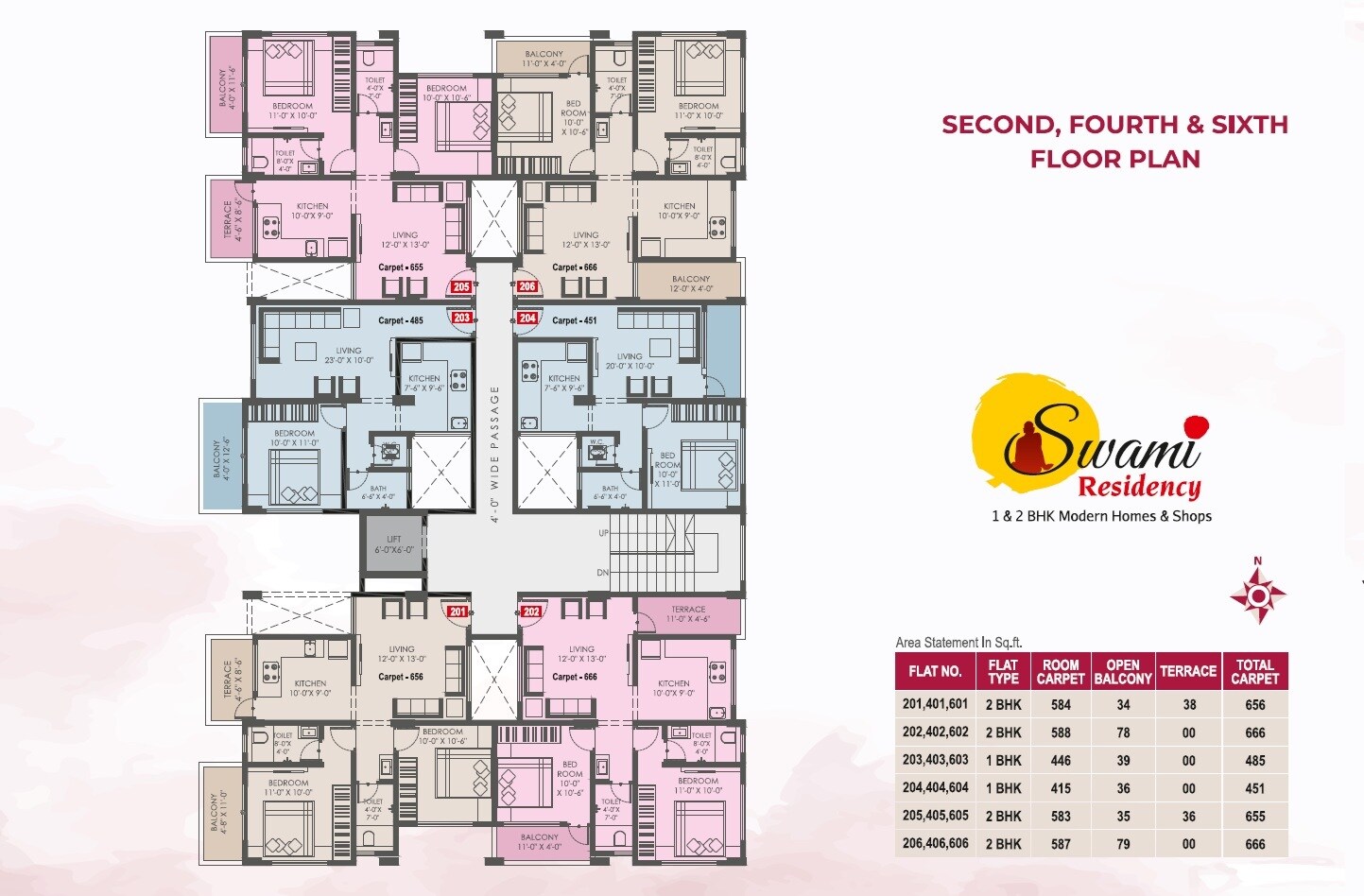 Tejas Swami Residency Floor Plans