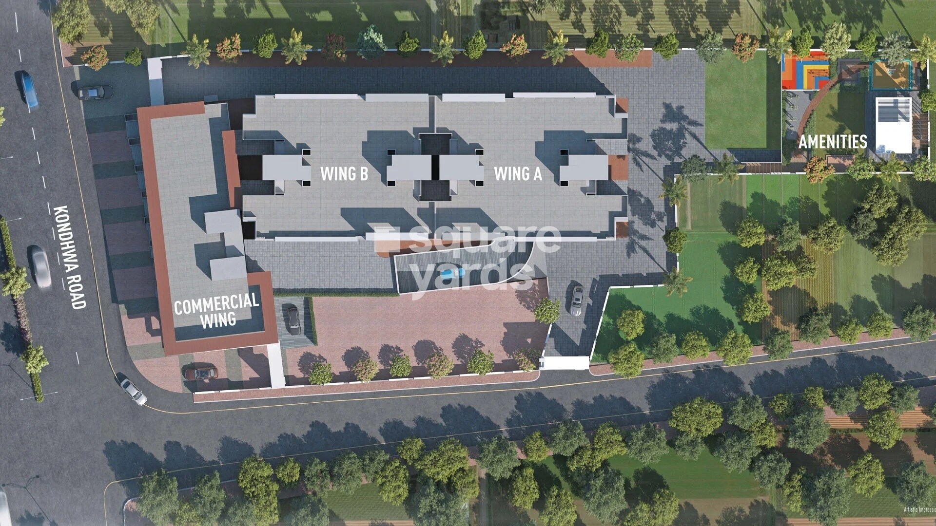Triaa-38-Divine_an aerial view of a city with a large building