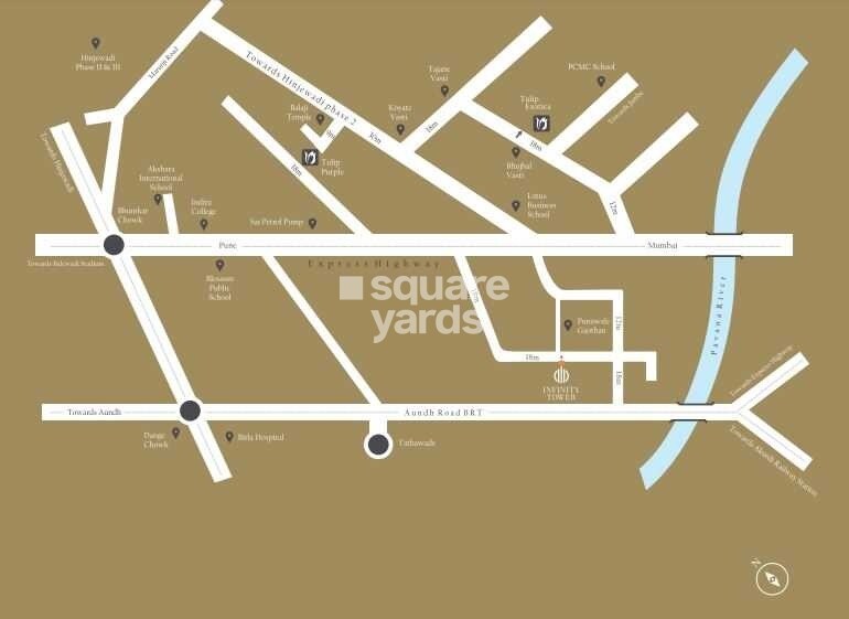 Tulip Infinity Tower Location Image