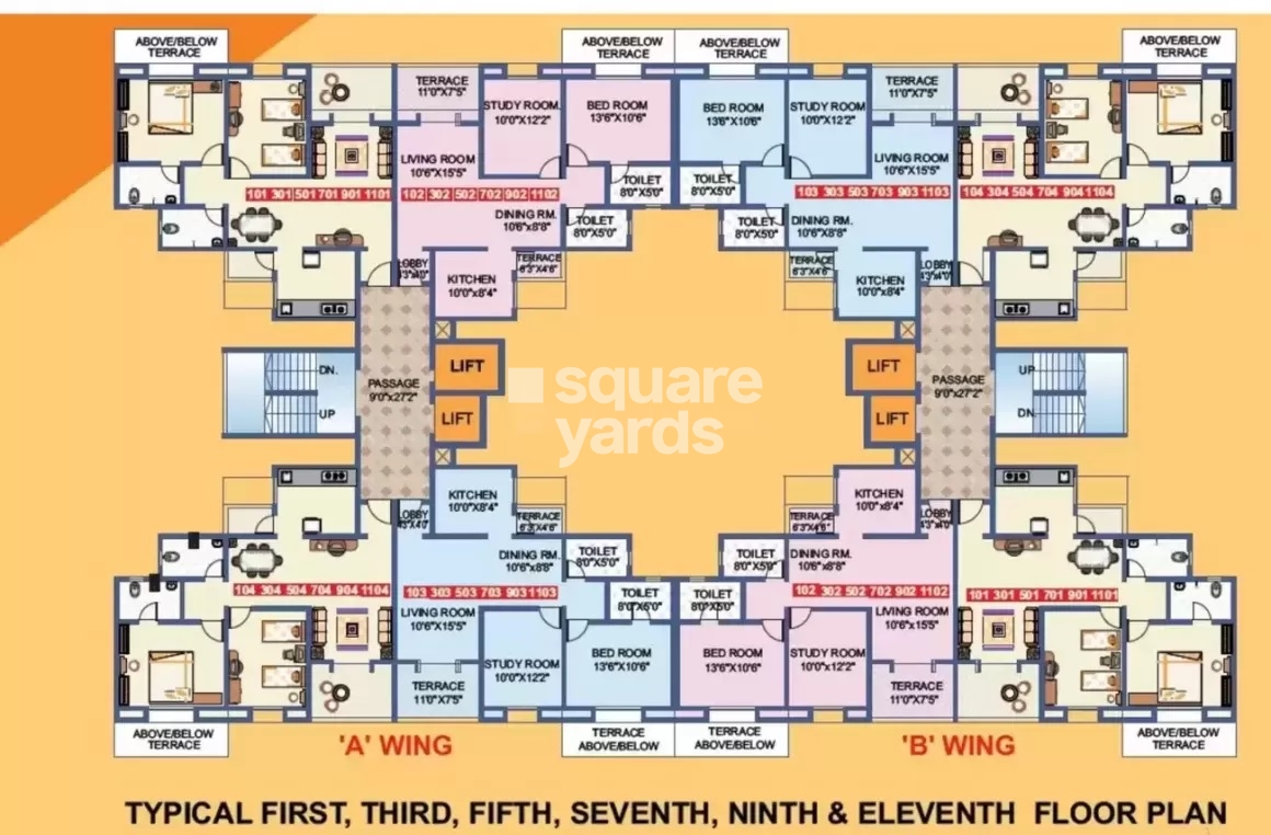 Vaishnavi Sahil Heights Floor Plans