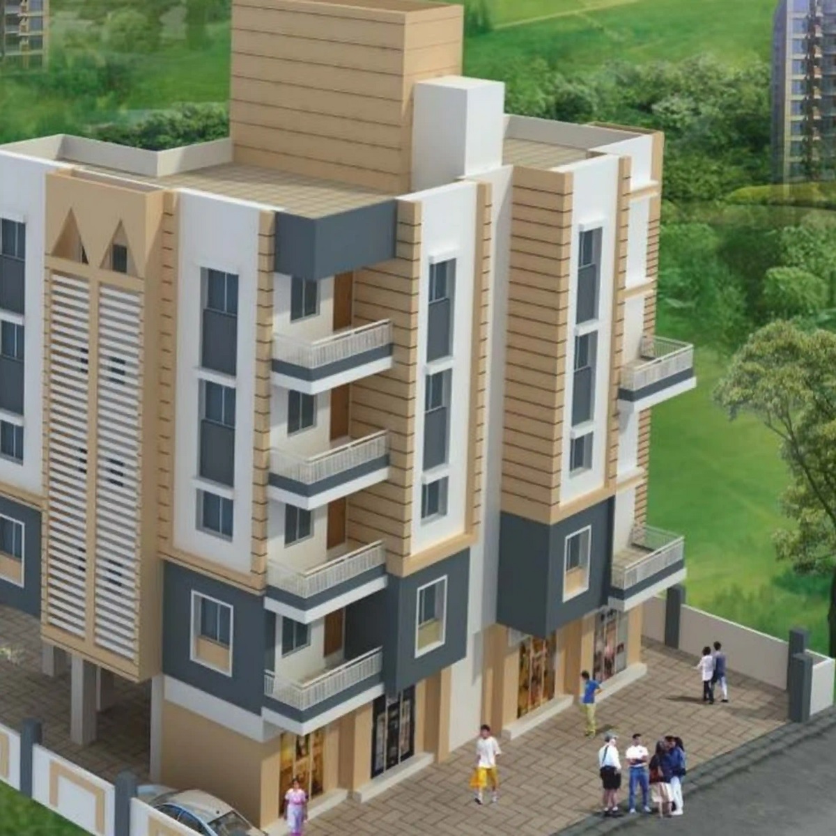 Venkatesh Solid Apartment Exteriors