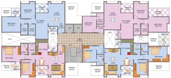 Venkateshwara Silver Moon Floor Plans
