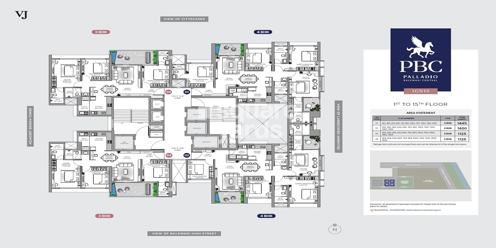 Vilas Javdekar Palladio Balewadi Central Floor Plans 1