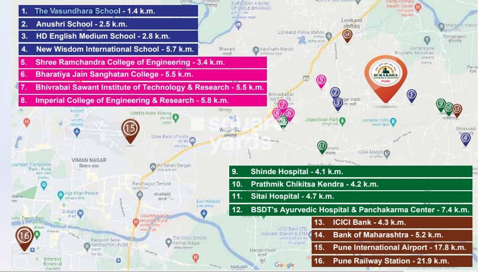 Vishal Nivaan Suraksha Enclave Location Image