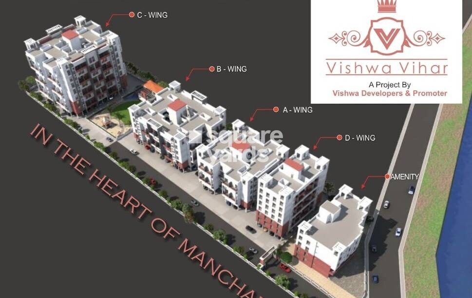 Vishwa-Vihar-Manchar_a large building with a train on top of it