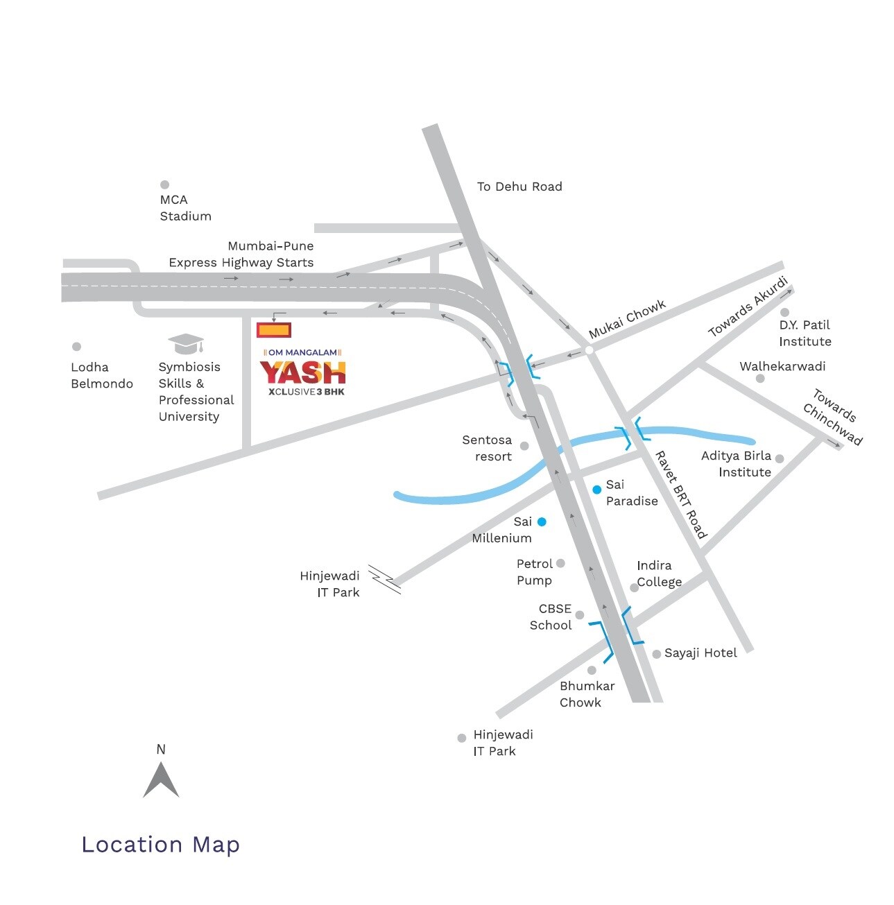 Wadhwani Om Mangalam Yash Location Image