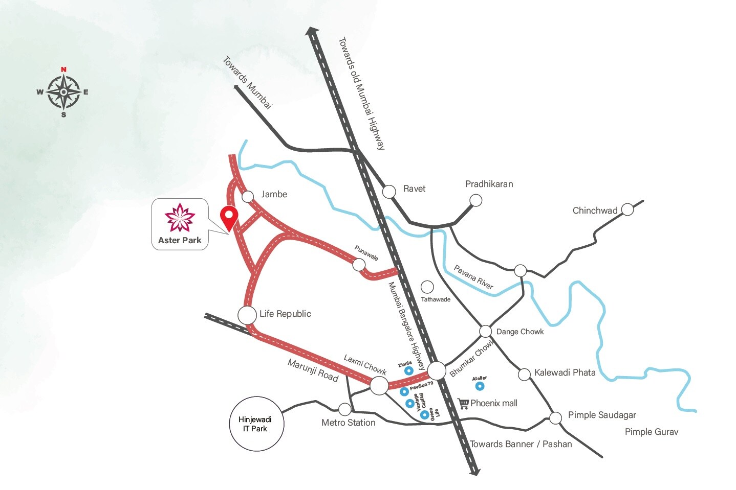 Wakadkar Aster Park Location Image