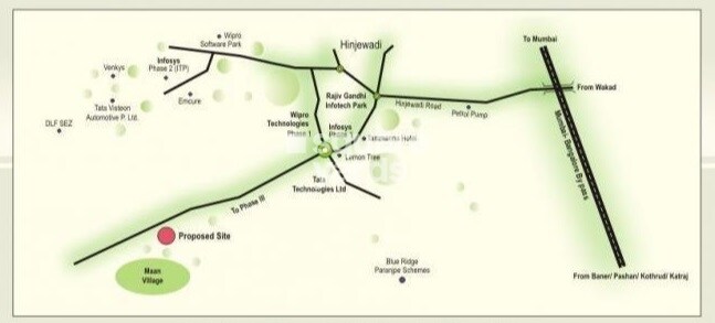 Willows Twin Tower Location Image