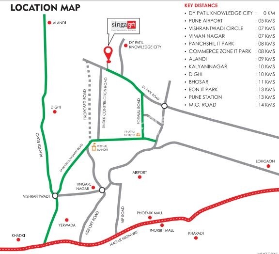Xrbia Singa Dhanori Phase 1 Location Image