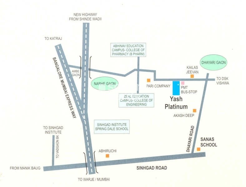 Yash Platinum Dhayari Location Image