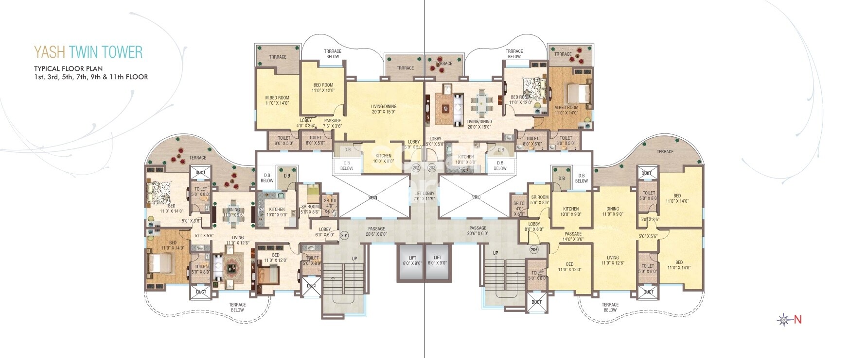 Yash Twin Tower Floor Plans