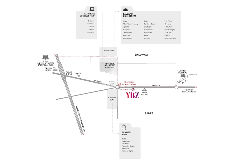 Yashada Business Zone Location Image