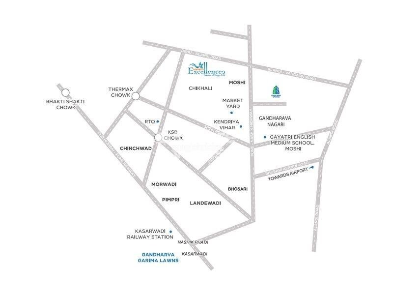 Yogesh Gandharva Excellence Phase I Location Image