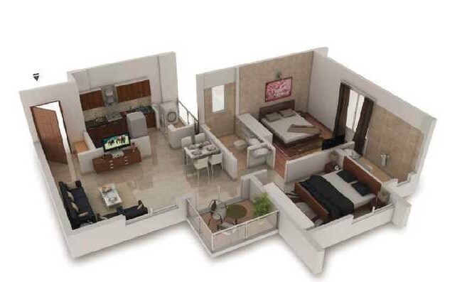 2 BHK 1035 Sq. Ft. Apartment